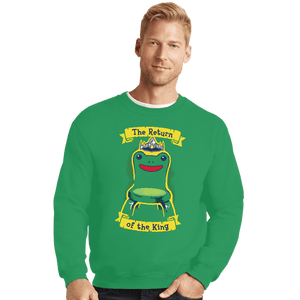 Daily_Deal_Shirts Crewneck Sweater, Unisex / Small / Irish Green Froggy Chair Returns