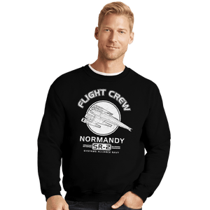 Shirts Crewneck Sweater, Unisex / Small / Black Normandy Flight Crew