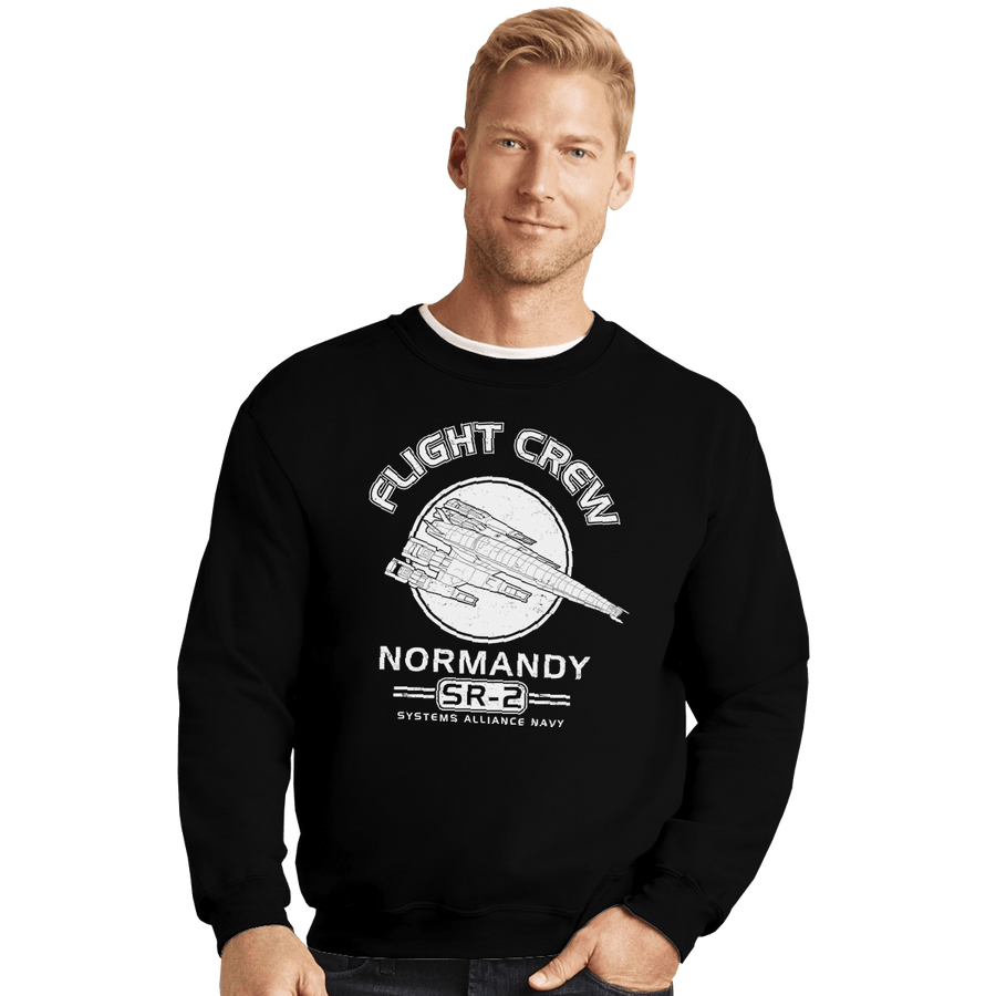 Shirts Crewneck Sweater, Unisex / Small / Black Normandy Flight Crew