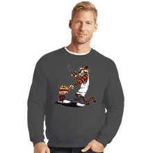 Load image into Gallery viewer, Daily_Deal_Shirts Crewneck Sweater, Unisex / Small / Charcoal Superhero Team
