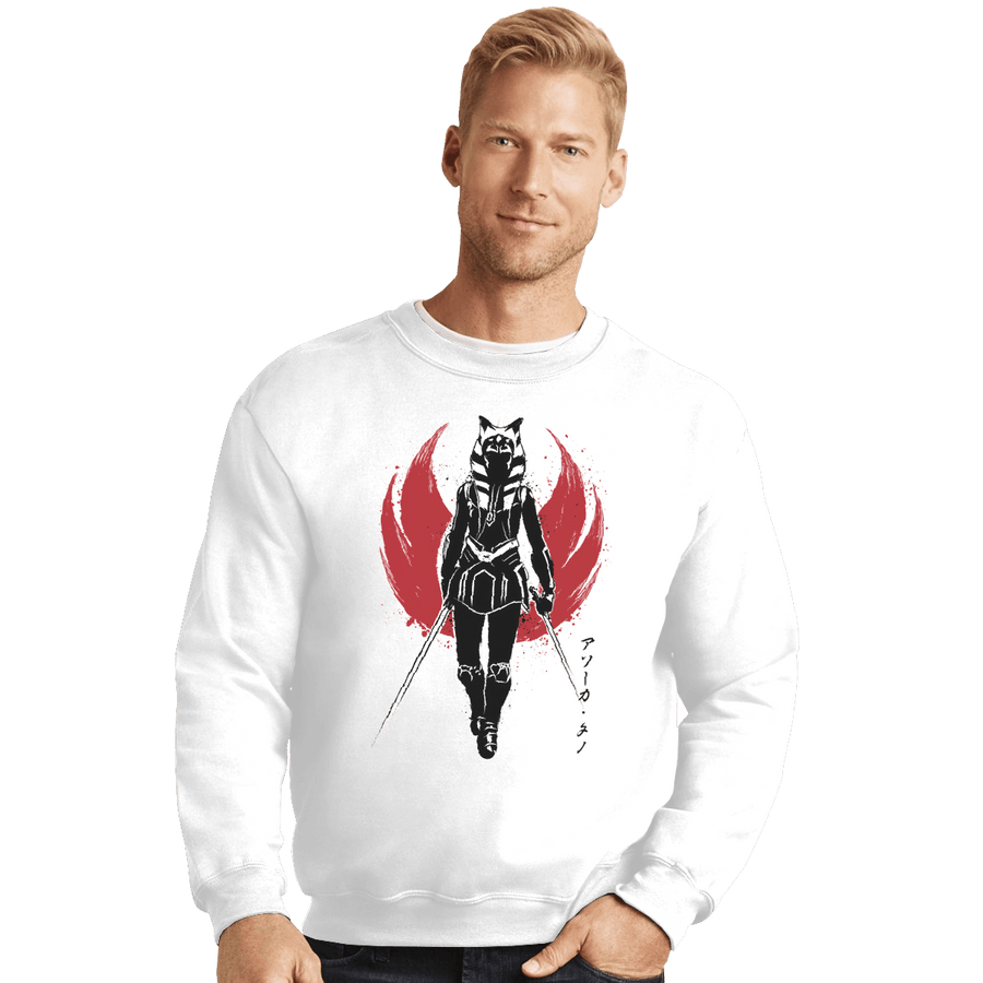 Shirts Crewneck Sweater, Unisex / Small / White Fulcrum Sumi-E