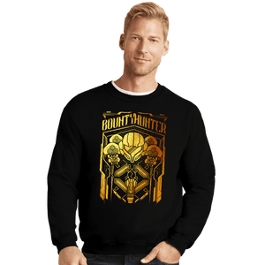 Daily_Deal_Shirts Crewneck Sweater, Unisex / Small / Black Samus Foil Crest