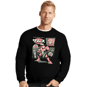 Daily_Deal_Shirts Crewneck Sweater, Unisex / Small / Black Bounty Hunter From Space