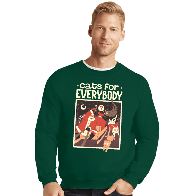 Secret_Shirts Crewneck Sweater, Unisex / Small / Forest Cats For Everybody