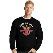 Load image into Gallery viewer, Shirts Crewneck Sweater, Unisex / Small / Black Cute As Hell
