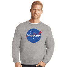 Load image into Gallery viewer, Daily_Deal_Shirts Crewneck Sweater, Unisex / Small / Sports Grey Nasa Doge

