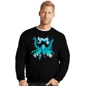 Daily_Deal_Shirts Crewneck Sweater, Unisex / Small / Black Papa Ganon