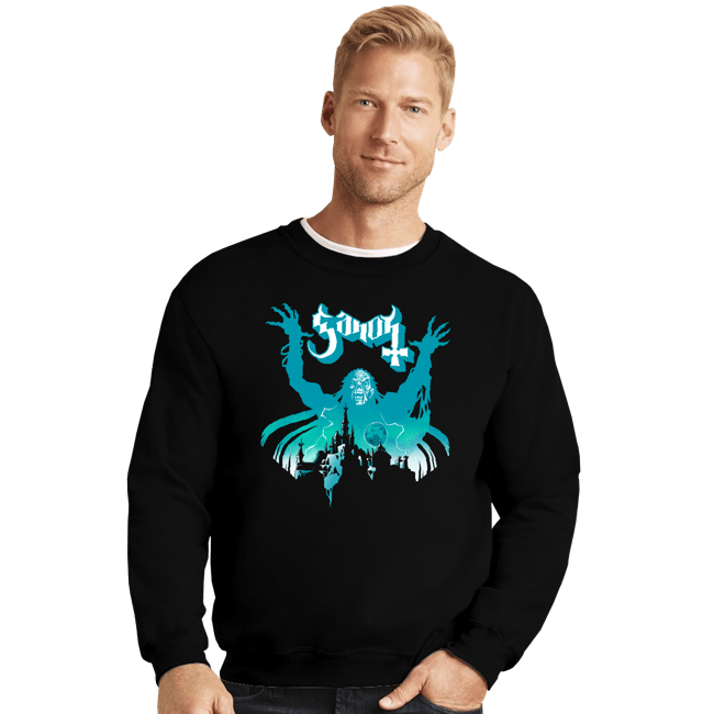 Daily_Deal_Shirts Crewneck Sweater, Unisex / Small / Black Papa Ganon