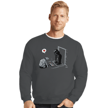 Load image into Gallery viewer, Shirts Crewneck Sweater, Unisex / Small / Charcoal Cat-At&#39;s New Gift
