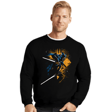 Load image into Gallery viewer, Secret_Shirts Crewneck Sweater, Unisex / Small / Black Two White Blades
