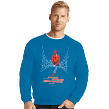 Load image into Gallery viewer, Shirts Crewneck Sweater, Unisex / Small / Sapphire Mister Parker&#39;s Neighborhood
