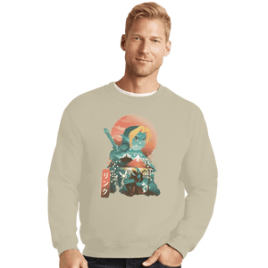 Shirts Crewneck Sweater, Unisex / Small / Sand Ukiyo Ocarina
