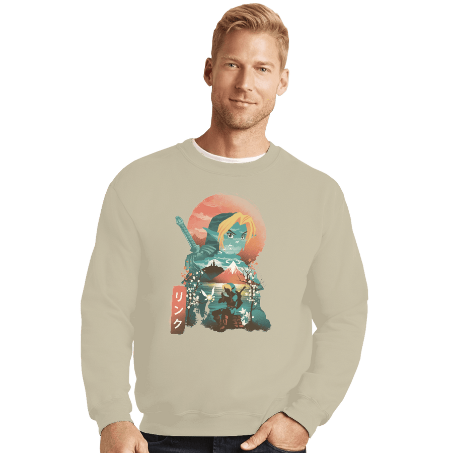 Shirts Crewneck Sweater, Unisex / Small / Sand Ukiyo Ocarina