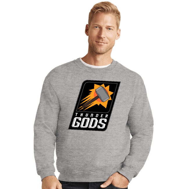 Shirts Crewneck Sweater, Unisex / Small / Sports Grey Thunder Gods