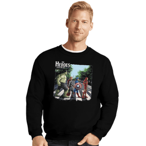 Shirts Crewneck Sweater, Unisex / Small / Black The Heroes