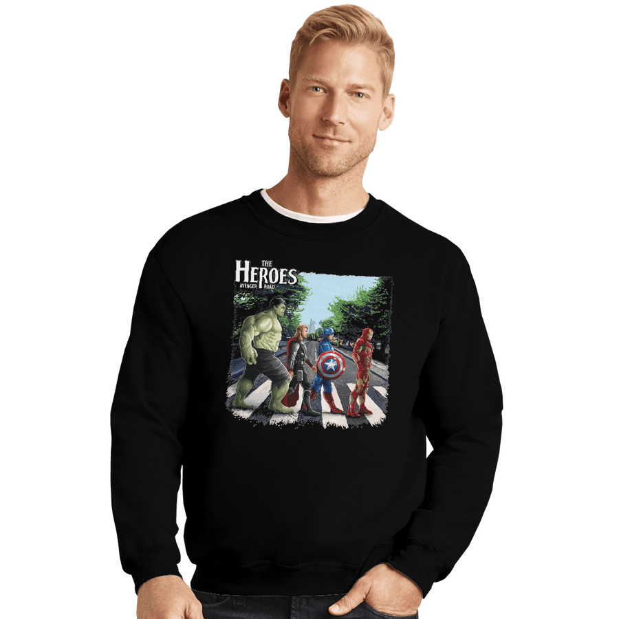 Shirts Crewneck Sweater, Unisex / Small / Black The Heroes