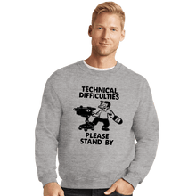 Load image into Gallery viewer, Daily_Deal_Shirts Crewneck Sweater, Unisex / Small / Sports Grey Technical Difficulties
