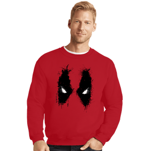 Shirts Crewneck Sweater, Unisex / Small / Red Splatter Merc