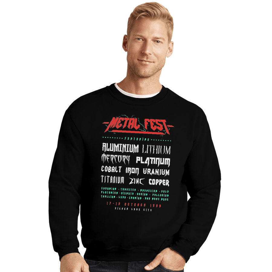 Shirts Crewneck Sweater, Unisex / Small / Black Metal Fest