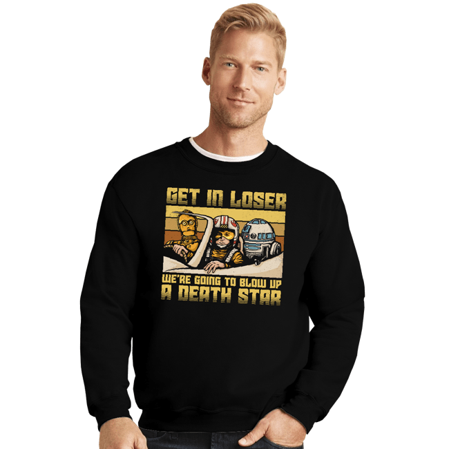 Daily_Deal_Shirts Crewneck Sweater, Unisex / Small / Black Blow Up The Deathstar