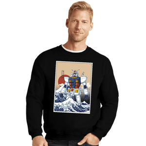 Secret_Shirts Crewneck Sweater, Unisex / Small / Black Kanagawa Gundam
