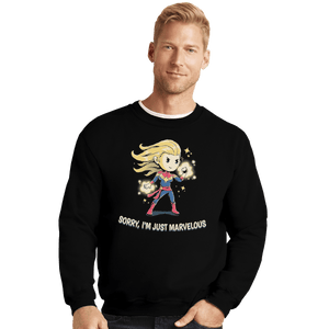 Shirts Crewneck Sweater, Unisex / Small / Black Marvelous