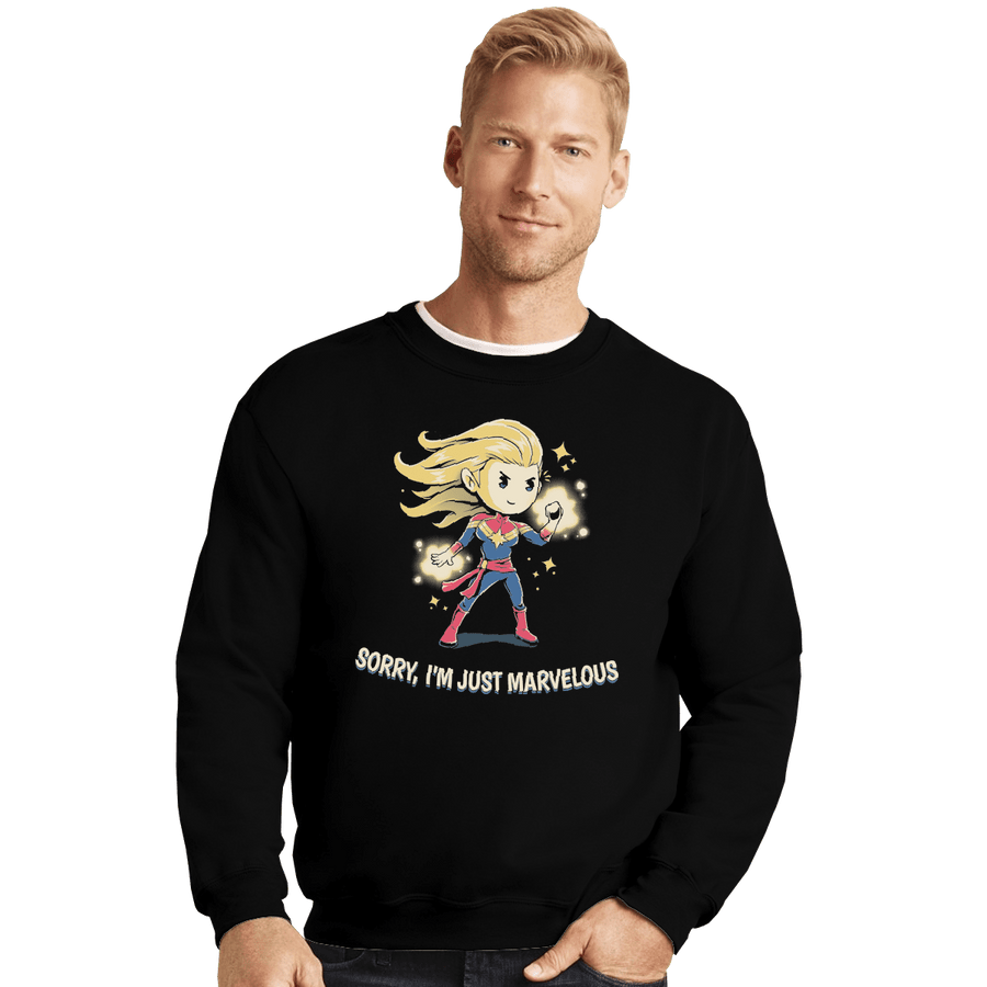 Shirts Crewneck Sweater, Unisex / Small / Black Marvelous