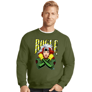 Daily_Deal_Shirts Crewneck Sweater, Unisex / Small / Military Green Rogue 97