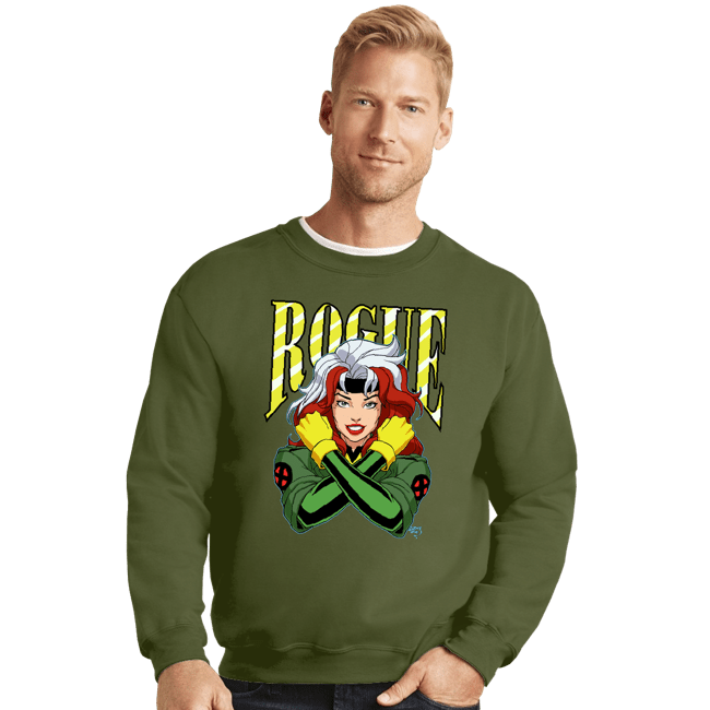 Daily_Deal_Shirts Crewneck Sweater, Unisex / Small / Military Green Rogue 97