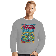 Load image into Gallery viewer, Shirts Crewneck Sweater, Unisex / Small / Sports Grey Giant SIzed Turtles
