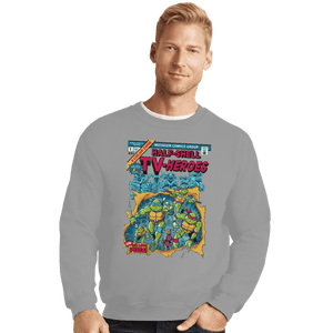 Shirts Crewneck Sweater, Unisex / Small / Sports Grey Giant SIzed Turtles
