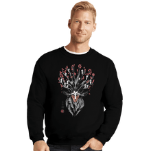 Load image into Gallery viewer, Shirts Crewneck Sweater, Unisex / Small / Black The Deer God Sumie
