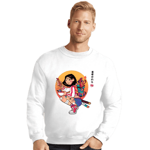Daily_Deal_Shirts Crewneck Sweater, Unisex / Small / White Dishonor On Your Cow!