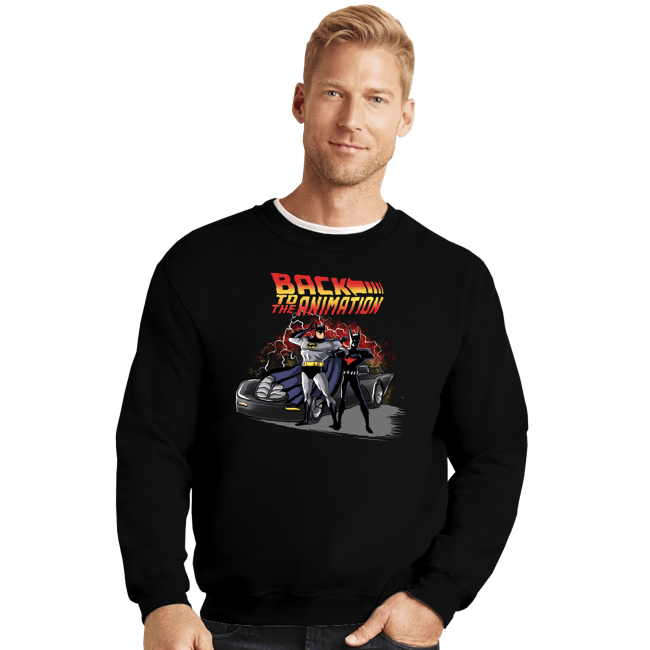 Daily_Deal_Shirts Crewneck Sweater, Unisex / Small / Black Back To The Animation