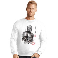 Load image into Gallery viewer, Shirts Crewneck Sweater, Unisex / Small / White Din Djarin

