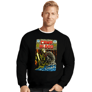 Daily_Deal_Shirts Crewneck Sweater, Unisex / Small / Black Camp Blood