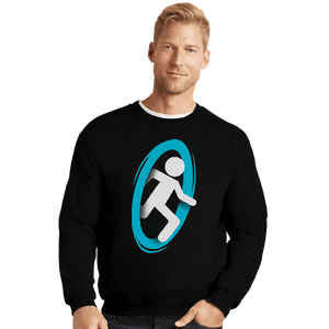 Shirts Crewneck Sweater, Unisex / Small / Black Portal A