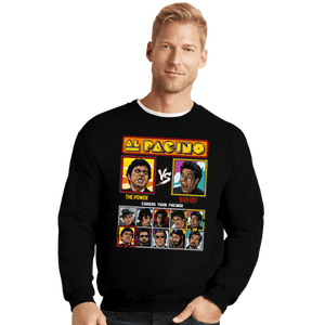 Shirts Crewneck Sweater, Unisex / Small / Black Pacino Fighter
