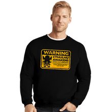 Load image into Gallery viewer, Daily_Deal_Shirts Crewneck Sweater, Unisex / Small / Black Cthulhu Warning
