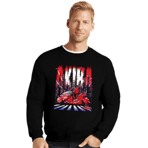 Secret_Shirts Crewneck Sweater, Unisex / Small / Black Neon Akira City