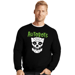 Secret_Shirts Crewneck Sweater, Unisex / Small / Black Punk Robot