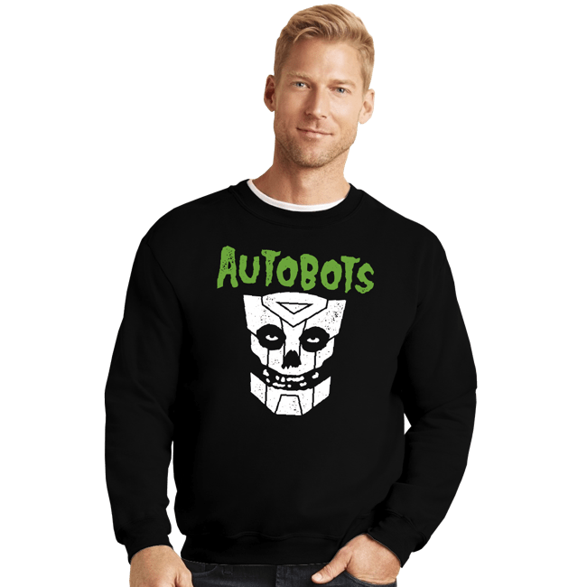 Secret_Shirts Crewneck Sweater, Unisex / Small / Black Punk Robot