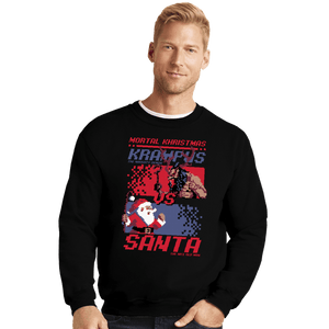 Daily_Deal_Shirts Crewneck Sweater, Unisex / Small / Black Christmas Fight