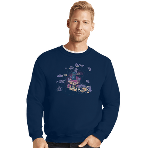 Shirts Crewneck Sweater, Unisex / Small / Navy Tardisland