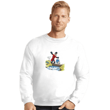 Load image into Gallery viewer, Shirts Crewneck Sweater, Unisex / Small / White Eggman And Sonic
