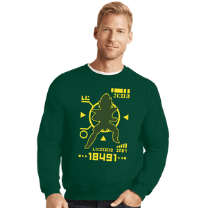 Shirts Crewneck Sweater, Unisex / Small / Forest Saiyan Power Over 18,000