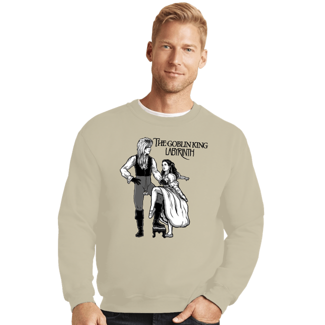Daily_Deal_Shirts Crewneck Sweater, Unisex / Small / Sand Goblin King