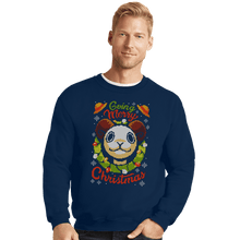 Load image into Gallery viewer, Daily_Deal_Shirts Crewneck Sweater, Unisex / Small / Navy Going Merry Christmas
