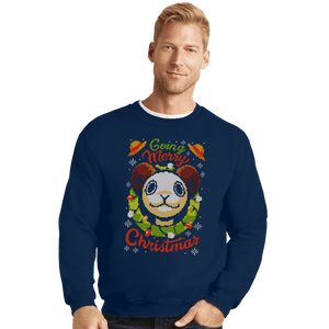 Daily_Deal_Shirts Crewneck Sweater, Unisex / Small / Navy Going Merry Christmas