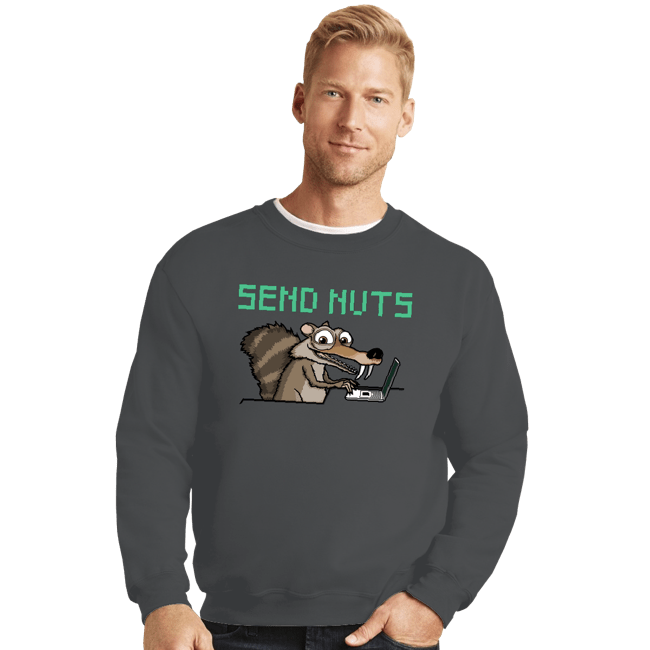 Shirts Crewneck Sweater, Unisex / Small / Charcoal Send Nuts